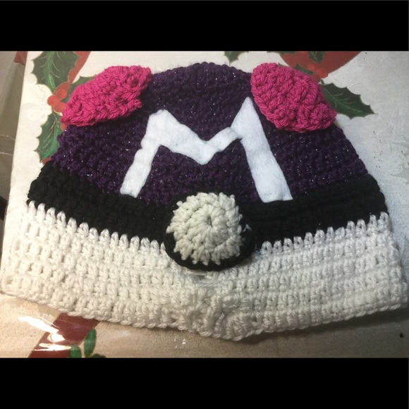 Handmade Pokemon Other - Inspired: crochet Masterball Hat for adults unisex